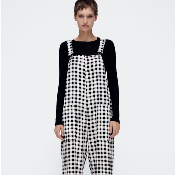 New with tags Zara Gingham Print Overall - Picture 3 of 10
